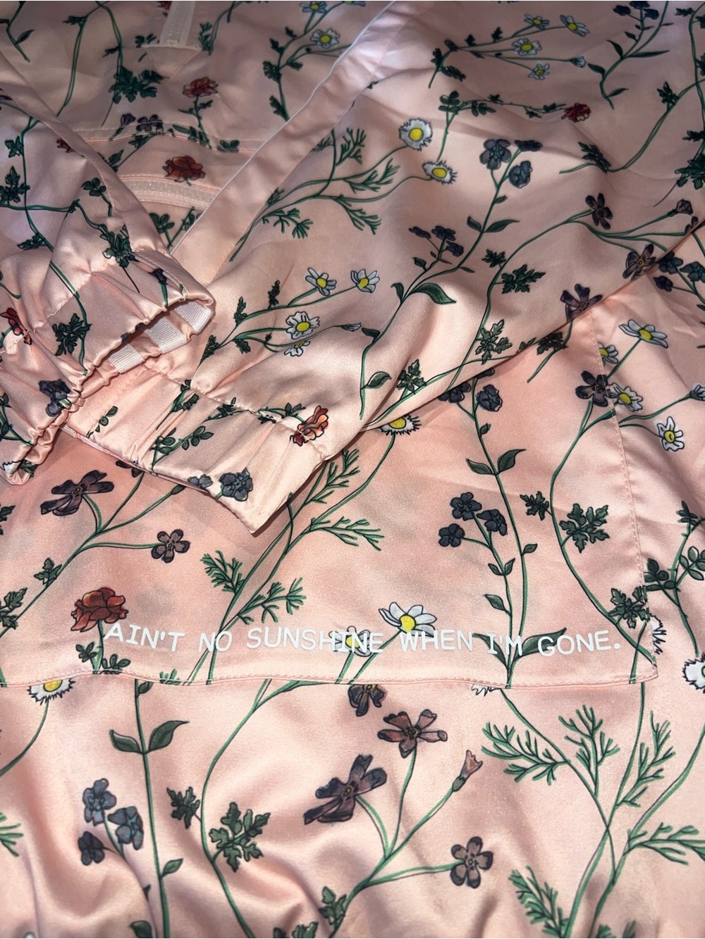 Adidas Originals DN9090 Floral Oversized Anorak Windbreaker Hoodie M - Picture 5 of 9